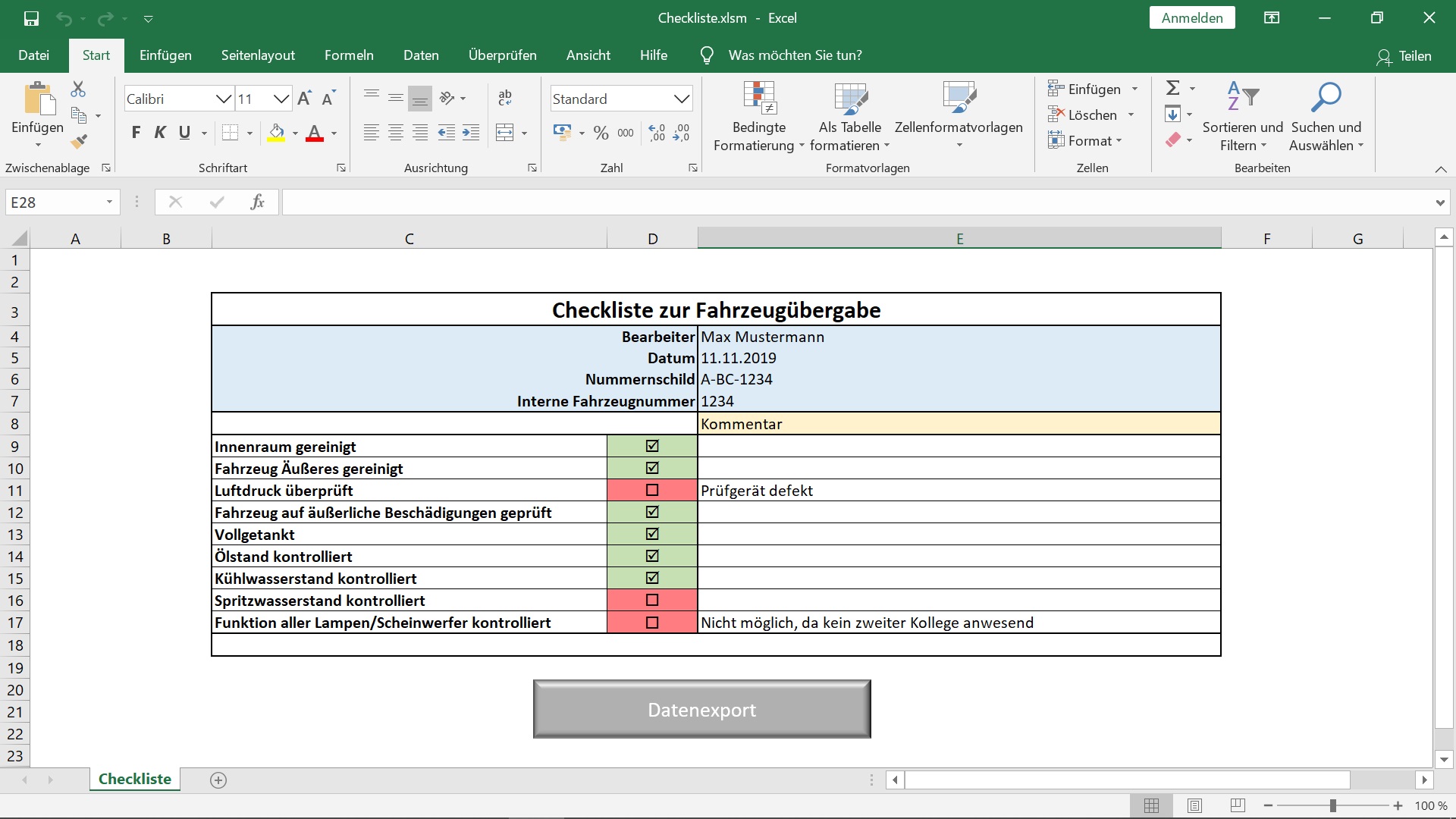 Excel Checklisten als Basis für automatisierte Auswertungen